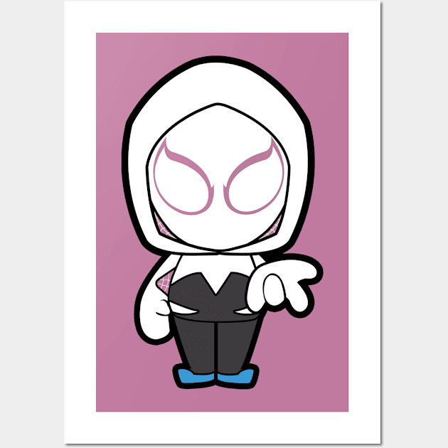 Gwen Stacy Chibi Wall Art by mighty corps studio